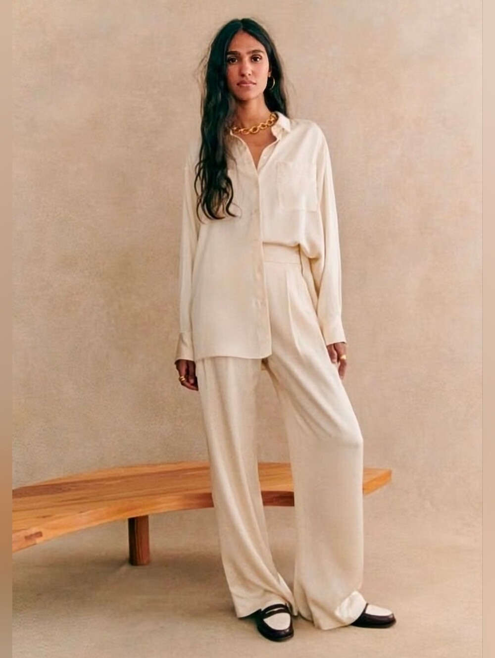 Sezane • Georgio Trousers in Vanilla size 34